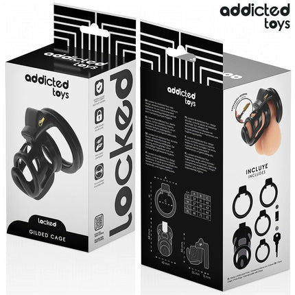 ADDICTED TOYS LOCKED - GILDEN CAGE PENISKÄFIG 8,5 CM - BDSM-Peniskäfige