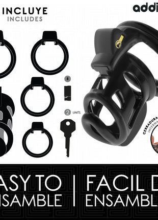 ADDICTED TOYS LOCKED - GILDEN CAGE PENISKÄFIG 8,5 CM - BDSM-Peniskäfige