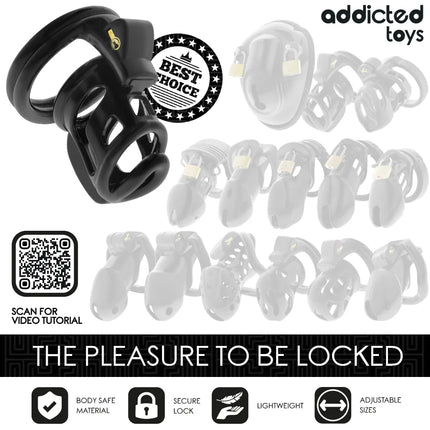 ADDICTED TOYS LOCKED - GILDEN CAGE PENISKÄFIG 8,5 CM - BDSM-Peniskäfige