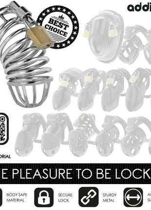 ADDICTED TOYS LOCKED - IRON CELL METALL-PENISKÄFIG 4 CM GRÖSSE S - BDSM-Peniskäfige