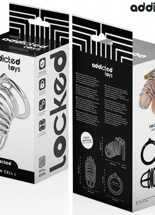 ADDICTED TOYS LOCKED - IRON CELL METALL-PENISKÄFIG 5 CM GRÖSSE L - BDSM-Peniskäfige