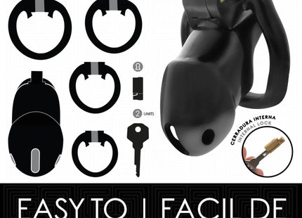 ADDICTED TOYS LOCKED - MINDNIGHT CELL PENISKÄFIG 4.2 CM GRÖSSE M - BDSM-Peniskäfige