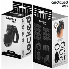 ADDICTED TOYS LOCKED - MINDNIGHT CELL PENISKÄFIG 4.2 CM GRÖSSE M - BDSM-Peniskäfige