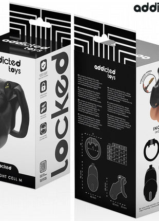 ADDICTED TOYS LOCKED - MINDNIGHT CELL PENISKÄFIG 4.2 CM GRÖSSE M - BDSM-Peniskäfige