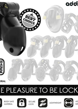 ADDICTED TOYS LOCKED - MINDNIGHT CELL PENISKÄFIG 4.2 CM GRÖSSE M - BDSM-Peniskäfige