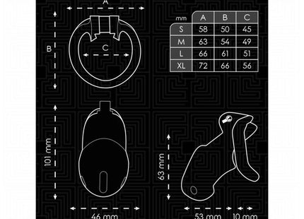 ADDICTED TOYS LOCKED - MINDNIGHT CELL PENISKÄFIG GRÖSSE L - BDSM-Peniskäfige