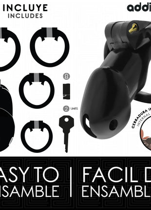 ADDICTED TOYS LOCKED - MINDNIGHT CELL PENISKÄFIG GRÖSSE L - BDSM-Peniskäfige