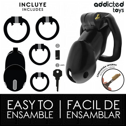 ADDICTED TOYS LOCKED - MINDNIGHT CELL PENISKÄFIG GRÖSSE L - BDSM-Peniskäfige