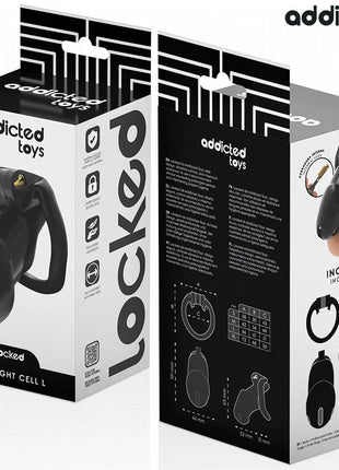 ADDICTED TOYS LOCKED - MINDNIGHT CELL PENISKÄFIG GRÖSSE L - BDSM-Peniskäfige