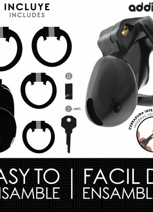 ADDICTED TOYS LOCKED - MINDNIGHT CELL PENISKÄFIG GRÖSSE S 4.8 CM - BDSM-Peniskäfige