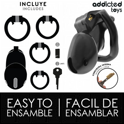 ADDICTED TOYS LOCKED - MINDNIGHT CELL PENISKÄFIG GRÖSSE S 4.8 CM - BDSM-Peniskäfige