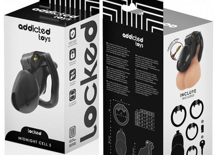 ADDICTED TOYS LOCKED - MINDNIGHT CELL PENISKÄFIG GRÖSSE S 4.8 CM - BDSM-Peniskäfige