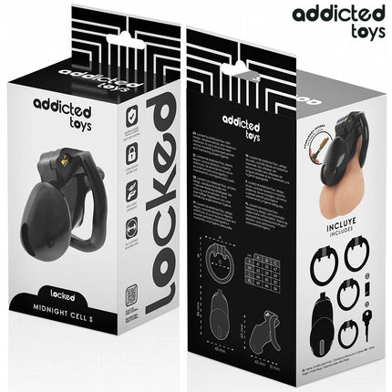 ADDICTED TOYS LOCKED - MINDNIGHT CELL PENISKÄFIG GRÖSSE S 4.8 CM - BDSM-Peniskäfige