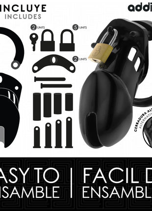 ADDICTED TOYS LOCKED - OBSIDIAN HOLD PENISKÄFIG GRÖSSE M - BDSM-Peniskäfige
