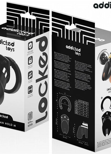 ADDICTED TOYS LOCKED - OBSIDIAN HOLD PENISKÄFIG GRÖSSE M - BDSM-Peniskäfige