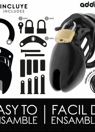 ADDICTED TOYS LOCKED - OBSIDIAN HOLD PENISKÄFIG GRÖSSE S - BDSM-Peniskäfige