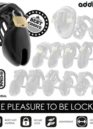 ADDICTED TOYS LOCKED - OBSIDIAN HOLD PENISKÄFIG GRÖSSE S - BDSM-Peniskäfige