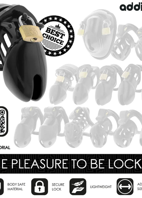 ADDICTED TOYS LOCKED - OBSIDIAN HOLD PENISKÄFIG GRÖSSE S - BDSM-Peniskäfige