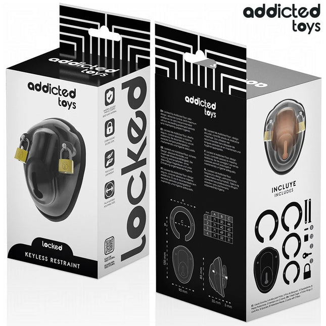 ADDICTED TOYS LOCKED - SCHLÜSSELLOSER PENISKÄFIG 11,5 CM - BDSM-Peniskäfige