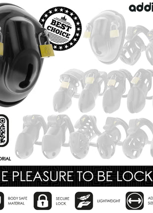 ADDICTED TOYS LOCKED - SCHLÜSSELLOSER PENISKÄFIG 11,5 CM - BDSM-Peniskäfige