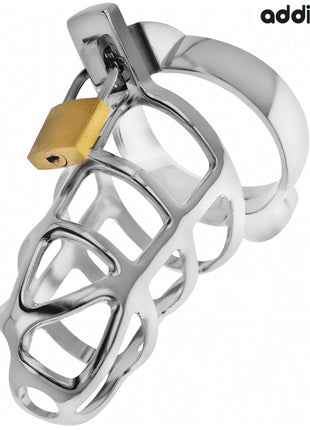 ADDICTED TOYS LOCKED - SILBERNER PENISKÄFIG AUS METALL GRÖSSE S - BDSM-Peniskäfige