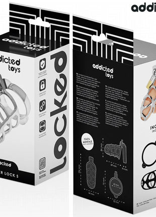 ADDICTED TOYS LOCKED - SILBERNER PENISKÄFIG AUS METALL GRÖSSE S - BDSM-Peniskäfige