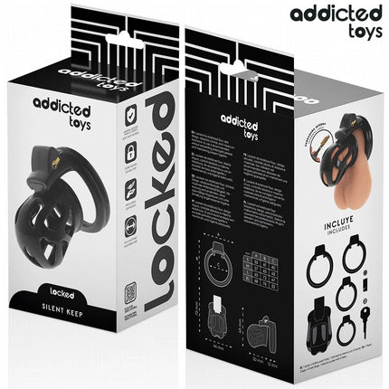 ADDICTED TOYS LOCKED - SILENT KEEP PENISKÄFIG 7,5 CM - BDSM-Peniskäfige