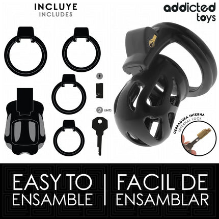 ADDICTED TOYS LOCKED - SILENT KEEP PENISKÄFIG 7,5 CM - BDSM-Peniskäfige