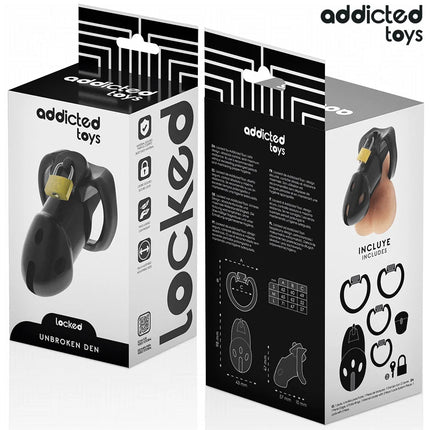 ADDICTED TOYS LOCKED - UNBROKEN DEN PENISKÄFIG 9,8 CM - BDSM-Peniskäfige