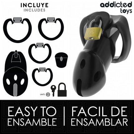 ADDICTED TOYS LOCKED - UNBROKEN DEN PENISKÄFIG 9,8 CM - BDSM-Peniskäfige