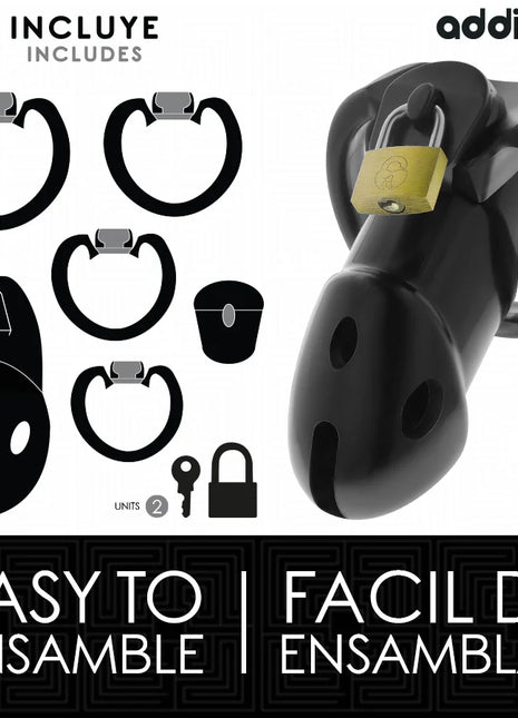 ADDICTED TOYS LOCKED - UNBROKEN DEN PENISKÄFIG 9,8 CM - BDSM-Peniskäfige