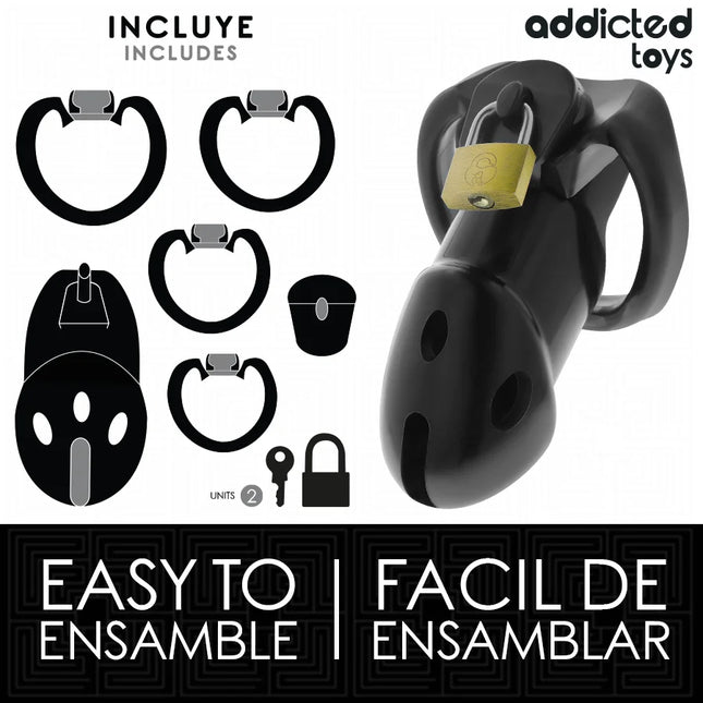 ADDICTED TOYS LOCKED - UNBROKEN DEN PENISKÄFIG 9,8 CM - BDSM-Peniskäfige