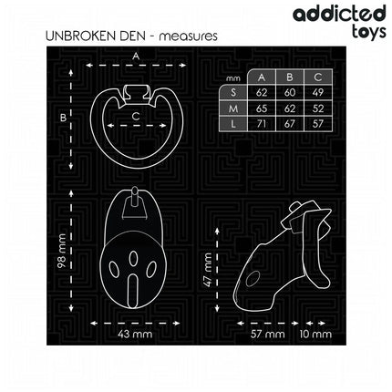 ADDICTED TOYS LOCKED - UNBROKEN DEN PENISKÄFIG 9,8 CM - BDSM-Peniskäfige