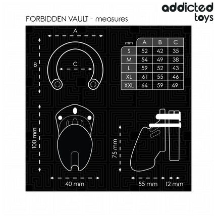 ADDICTED TOYS LOCKED - VERBOTENES PENISKÄFIG 10 CM - BDSM-Peniskäfige