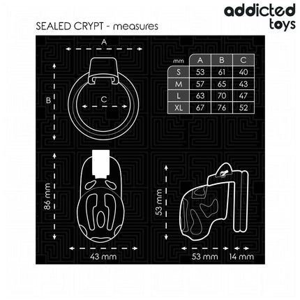 ADDICTED TOYS LOCKED - VERSIEGELTER PENISKÄFIG 8 CM - BDSM-Peniskäfige