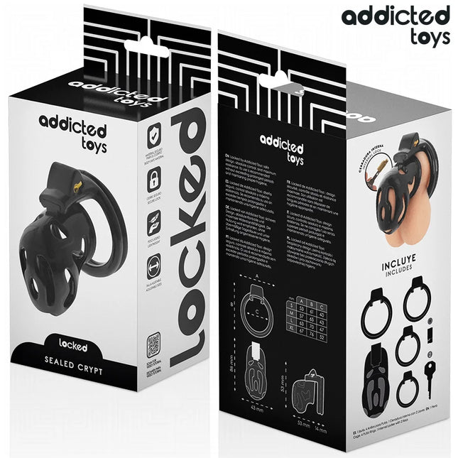 ADDICTED TOYS LOCKED - VERSIEGELTER PENISKÄFIG 8 CM - BDSM-Peniskäfige