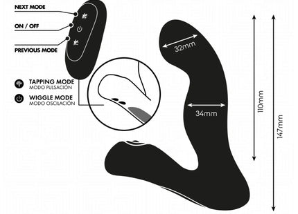 ADDICTED TOYS – OSZILLIERENDER PROSTATAMASSAGEGERÄT MIT PULSATIONSMODUS-FERNBEDIENUNG