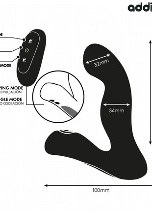 ADDICTED TOYS – OSZILLIERENDER PROSTATAMASSAGEGERÄT MIT PULSATIONSMODUS-FERNBEDIENUNG