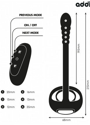 ADDICTED TOYS - P-SPOT VIBRIERENDER COCK RING MIT FERNBEDIENUNG