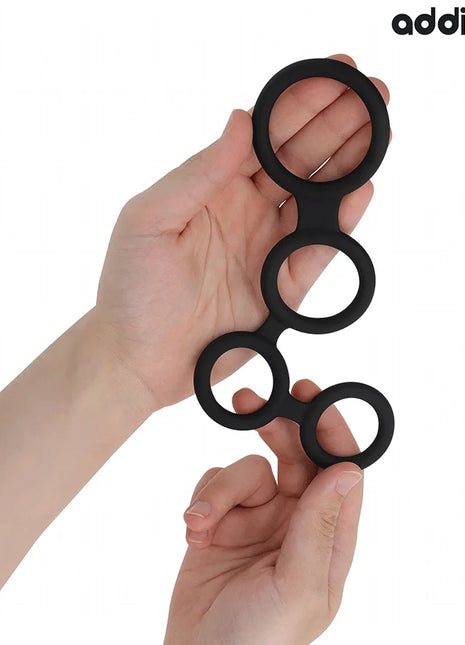 ADDICTED TOYS - PENISRING MIT TEILERN FÜR HODEN - Penisring ohne Vibration