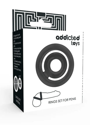 ADDICTED TOYS - POTENZ-C-RING PENIS SCHWARZ - Penisring ohne Vibration