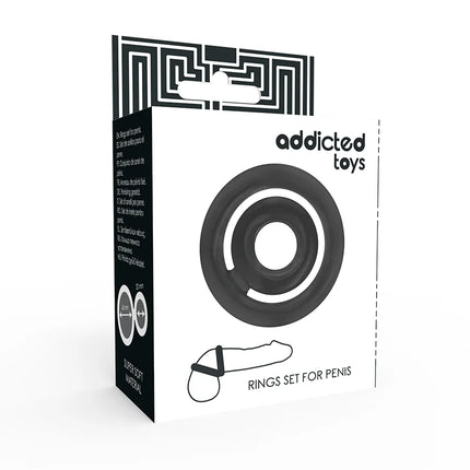 ADDICTED TOYS - POTENZ-C-RING PENIS SCHWARZ - Penisring ohne Vibration