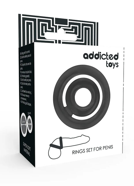 ADDICTED TOYS - POTENZ-C-RING PENIS SCHWARZ - Penisring ohne Vibration