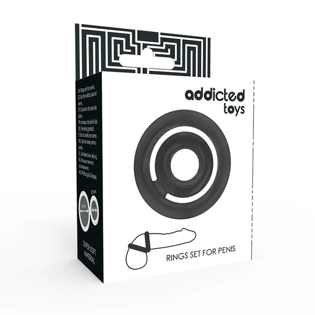 ADDICTED TOYS - POTENZ-C-RING PENIS SCHWARZ - Penisring ohne Vibration