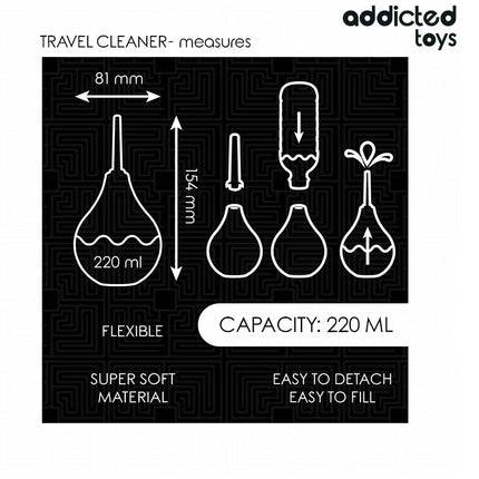 ADDICTED TOYS - REISE-ANALREINIGER GRÖSSE L 220 ML - Analdusche
