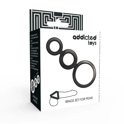 ADDICTED TOYS - RINGSET FÜR PENIS - GERUCHERT - Penisring ohne Vibration