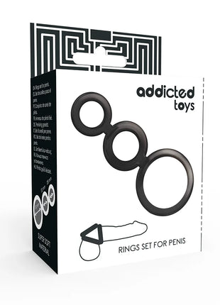 ADDICTED TOYS - RINGSET FÜR PENIS - GERUCHERT - Penisring ohne Vibration