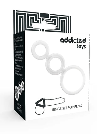 ADDICTED TOYS - RINGSET FÜR PENIS TRANSPARENT - Penisring ohne Vibration