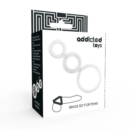 ADDICTED TOYS - RINGSET FÜR PENIS TRANSPARENT - Penisring ohne Vibration