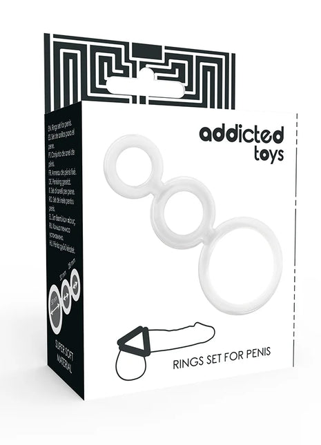 ADDICTED TOYS - RINGSET FÜR PENIS TRANSPARENT - Penisring ohne Vibration